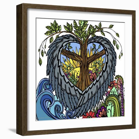 Psalms 91 4-Leslie Wing-Framed Giclee Print