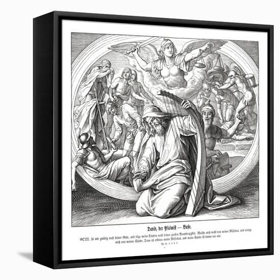 Psalms - repentance-Julius Schnorr von Carolsfeld-Framed Premier Image Canvas