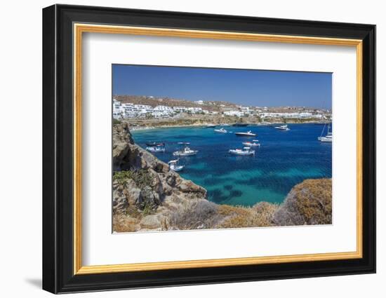 Psarrou Beach in Mykonos Island, Greece-Ali Kabas-Framed Photographic Print