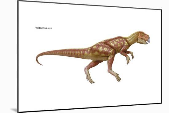 Psittacosaurus, Dinosaurs-Encyclopaedia Britannica-Mounted Art Print