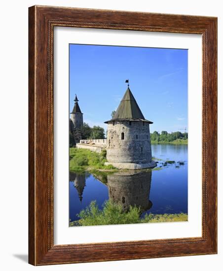 Pskov Kremlin from the Pskova River, Pskov, Pskov Region, Russia-Ivan Vdovin-Framed Photographic Print