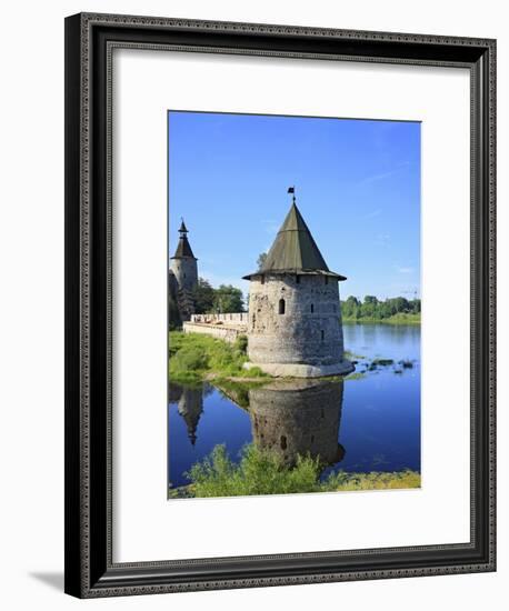 Pskov Kremlin from the Pskova River, Pskov, Pskov Region, Russia-Ivan Vdovin-Framed Photographic Print