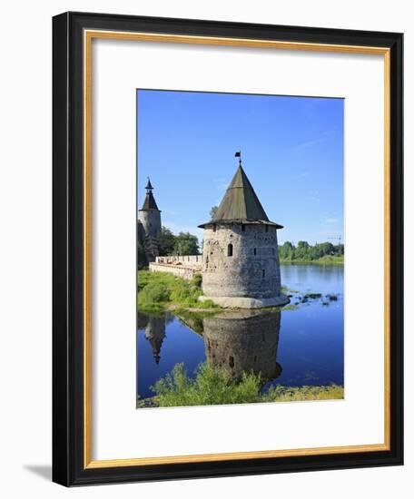 Pskov Kremlin from the Pskova River, Pskov, Pskov Region, Russia-Ivan Vdovin-Framed Photographic Print