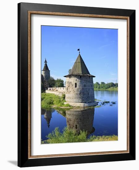 Pskov Kremlin from the Pskova River, Pskov, Pskov Region, Russia-Ivan Vdovin-Framed Photographic Print