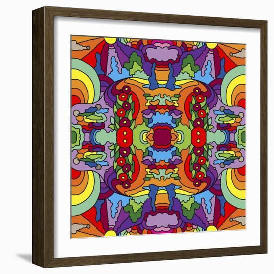 Psychadelic-landscape-1017-Howie Green-Framed Giclee Print