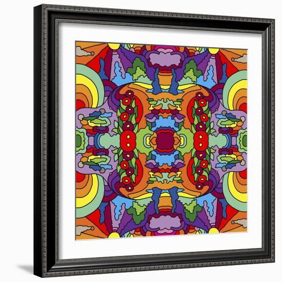 Psychadelic-landscape-1017-Howie Green-Framed Giclee Print