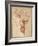 Psyche Carried by Mercury to Olympus (Chalk on Paper)-Giulio Romano-Framed Giclee Print