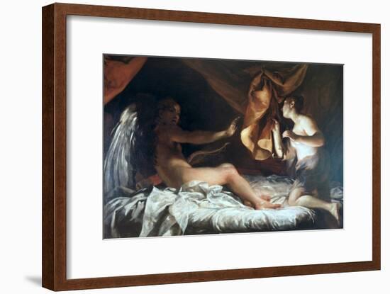 Psyche Discovers Cupid-Giuseppe Maria Crespi-Framed Giclee Print