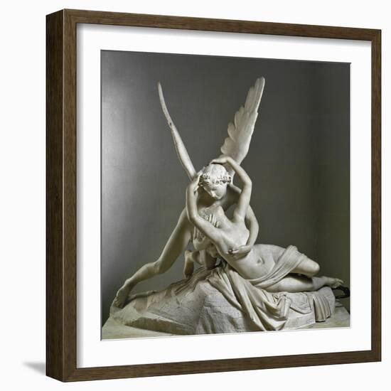 Psyche Revived by the Kiss of Love (Sculpture, 1787-1793)-Antonio Canova-Framed Giclee Print