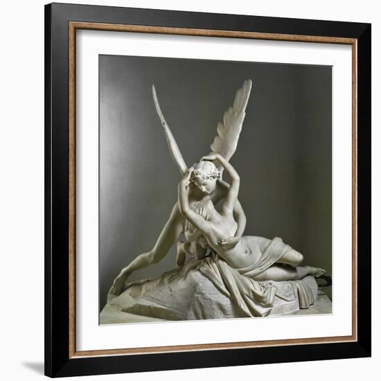 Psyche Revived by the Kiss of Love (Sculpture, 1787-1793)-Antonio Canova-Framed Giclee Print