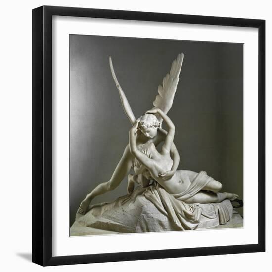 Psyche Revived by the Kiss of Love (Sculpture, 1787-1793)-Antonio Canova-Framed Giclee Print