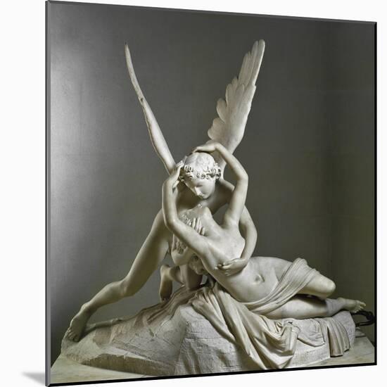 Psyche Revived by the Kiss of Love (Sculpture, 1787-1793)-Antonio Canova-Mounted Giclee Print