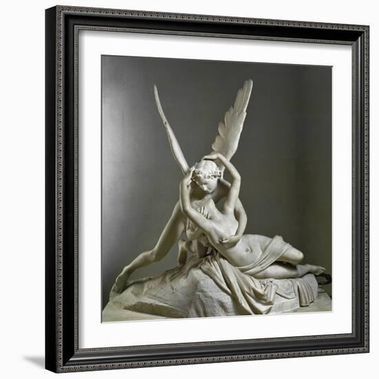 Psyche Revived by the Kiss of Love (Sculpture, 1787-1793)-Antonio Canova-Framed Giclee Print