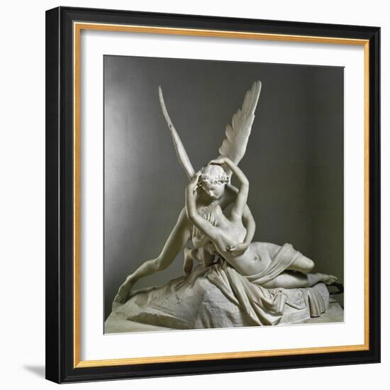 Psyche Revived by the Kiss of Love (Sculpture, 1787-1793)-Antonio Canova-Framed Giclee Print