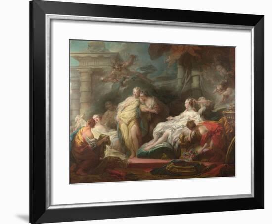 Psyche Showing Her Sisters Her Gifts from Cupid, 1753-Jean-Honoré Fragonard-Framed Giclee Print