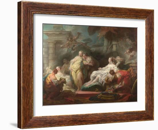 Psyche Showing Her Sisters Her Gifts from Cupid, 1753-Jean-Honoré Fragonard-Framed Giclee Print