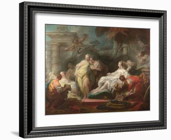 Psyche Showing Her Sisters Her Gifts from Cupid, 1753-Jean-Honoré Fragonard-Framed Giclee Print