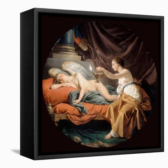 Psyche Surprising Sleeping Cupid-Louis-Jean-François Lagrenée-Framed Premier Image Canvas