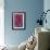 Psychedelic Pattern of Red and Blue-null-Framed Premium Giclee Print displayed on a wall