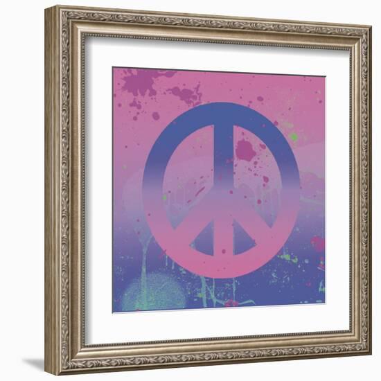 Psychedelic Peace-Erin Clark-Framed Art Print