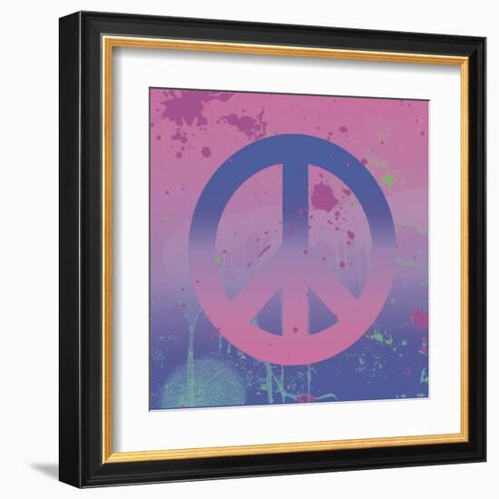 Psychedelic Peace-Erin Clark-Framed Art Print