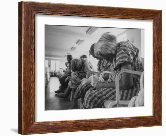 Psychiatric Patients in a Hospital Ward-Carl Mydans-Framed Photographic Print