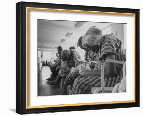 Psychiatric Patients in a Hospital Ward-Carl Mydans-Framed Photographic Print