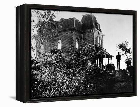 PSYCHO, 1960 directed by ALFRED HITCHCOCK Anthony Perkins (b/w photo)-null-Framed Stretched Canvas