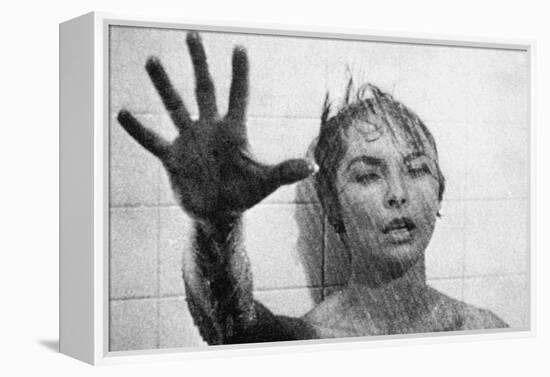 PSYCHO, 1960 directed by ALFRED HITCHCOCK Janet Leigh (b/w photo)-null-Framed Stretched Canvas