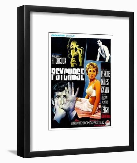 Psycho, (aka Psychose), Belgian Poster Art, 1960-null-Framed Art Print