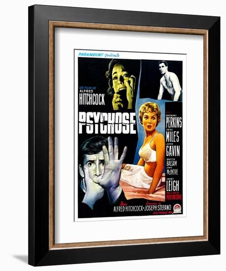 Psycho, (aka Psychose), Belgian Poster Art, 1960-null-Framed Art Print