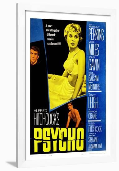 Psycho, Anthony Perkins, Janet Leigh, John Gavin, 1960-null-Framed Poster