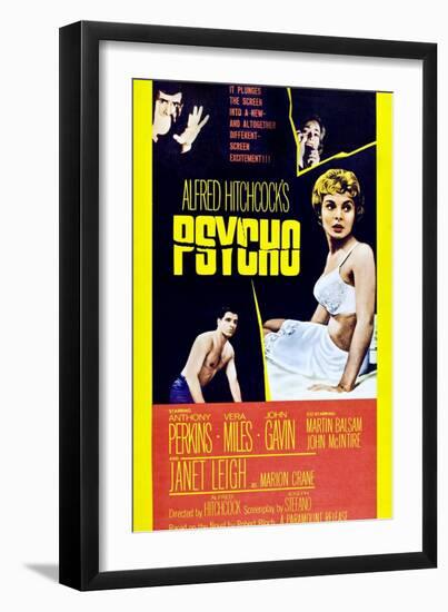 Psycho, Anthony Perkins, Vera Miles, Janet Leigh, John Gavin, 1960-null-Framed Art Print