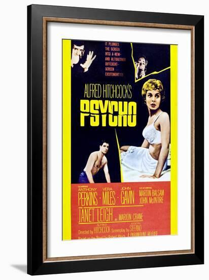 Psycho, Anthony Perkins, Vera Miles, Janet Leigh, John Gavin, 1960-null-Framed Art Print