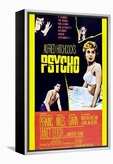 Psycho, Anthony Perkins, Vera Miles, Janet Leigh, John Gavin, 1960-null-Framed Stretched Canvas