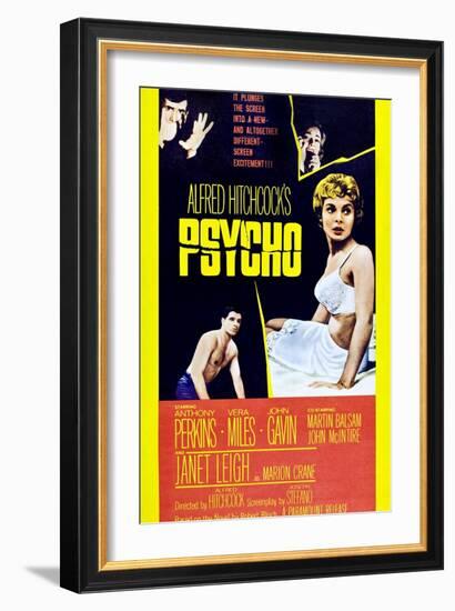 Psycho, Anthony Perkins, Vera Miles, Janet Leigh, John Gavin, 1960-null-Framed Premium Giclee Print