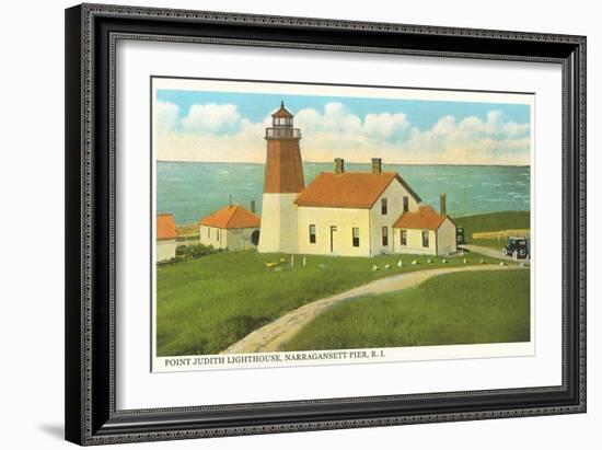 Pt. Judith Lighthouse, Narragansett Pier, Rhode Island-null-Framed Art Print