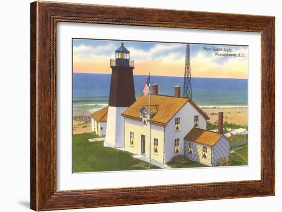 Pt. Judith Lighthouse, Narragansett, Rhode Island-null-Framed Art Print