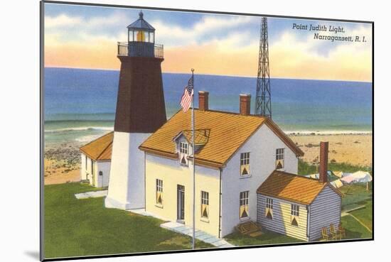 Pt. Judith Lighthouse, Narragansett, Rhode Island-null-Mounted Art Print