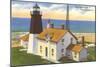 Pt. Judith Lighthouse, Narragansett, Rhode Island-null-Mounted Art Print