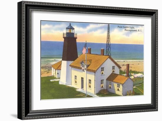 Pt. Judith Lighthouse, Narragansett, Rhode Island-null-Framed Art Print