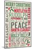 Pt. Pleasant Beach, New Jersey - Christmas Typography-Lantern Press-Mounted Art Print
