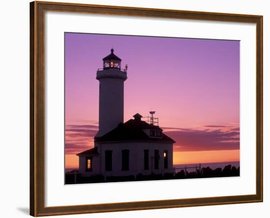 Pt Wilson Lighthouse, Entrance to Admiralty Inlet, Washington, USA-Jamie & Judy Wild-Framed Photographic Print