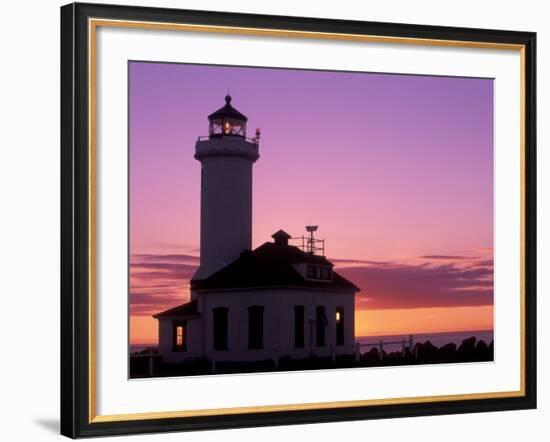 Pt Wilson Lighthouse, Entrance to Admiralty Inlet, Washington, USA-Jamie & Judy Wild-Framed Photographic Print