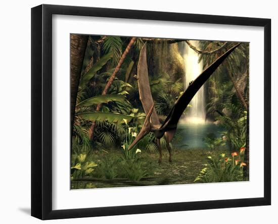 Pteranodon Pterosaur, Artwork-Friedrich Saurer-Framed Photographic Print