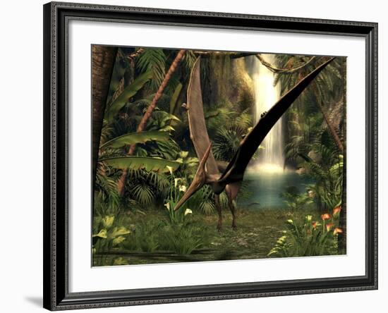 Pteranodon Pterosaur, Artwork-Friedrich Saurer-Framed Photographic Print