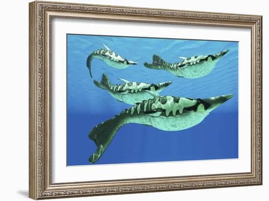 Pteraspis Is an Extinct Genus of Jawless Ocean Fish That Lived in the Devonian Period-null-Framed Premium Giclee Print