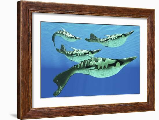 Pteraspis Is an Extinct Genus of Jawless Ocean Fish That Lived in the Devonian Period-null-Framed Premium Giclee Print