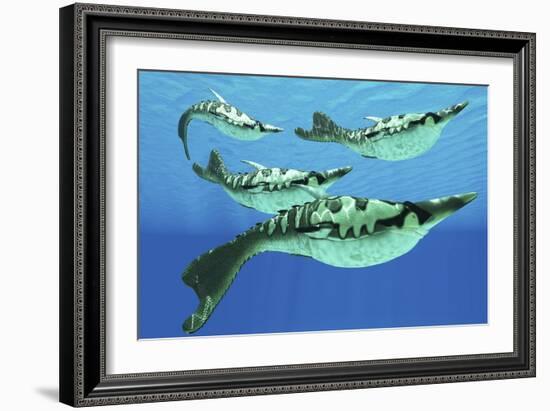 Pteraspis Is an Extinct Genus of Jawless Ocean Fish That Lived in the Devonian Period-null-Framed Premium Giclee Print