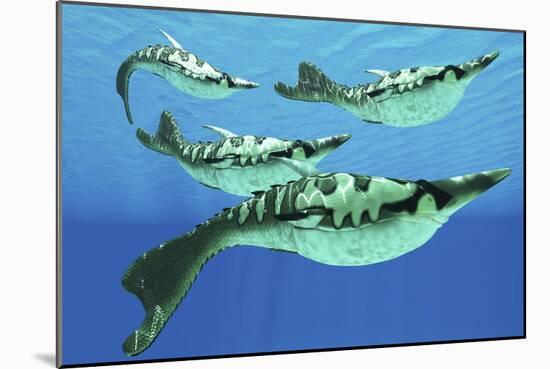 Pteraspis Is an Extinct Genus of Jawless Ocean Fish That Lived in the Devonian Period-null-Mounted Art Print